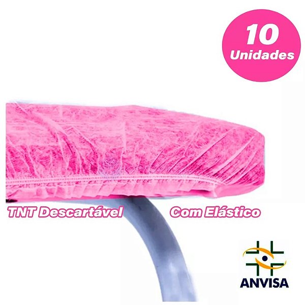 Lençol Descartável Rosa Pink 2,10m x 0,90cm Com Elástico Pacote C/10 UN - Protdesc