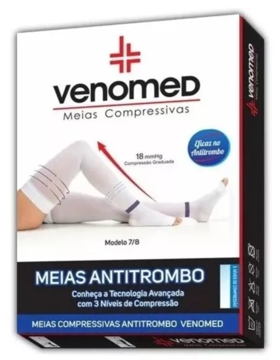 Meias 7/8 (Meia Coxa) Anti-embolismo Anti-trombo Tam: G - Venomed