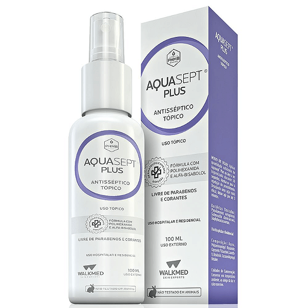 Aquasept Plus Solução Polihexanida PHMB Spray 100ml - Walkmed