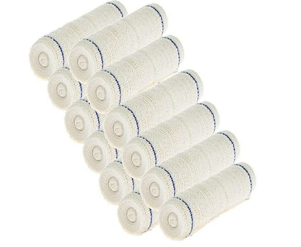 Atadura de Crepom 10cm x 1,8m 13 fios Pacote C/12 unidades - Polar Fix