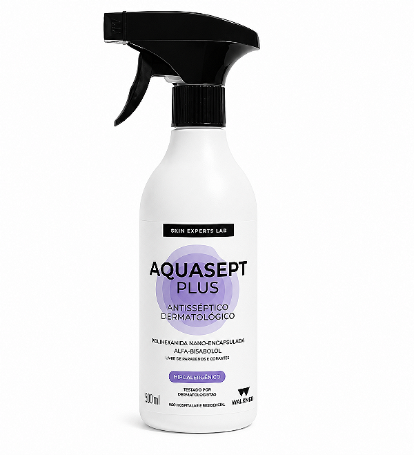Aquasept Plus Solução Polihexanida PHMB Spray 500ml - Walkmed