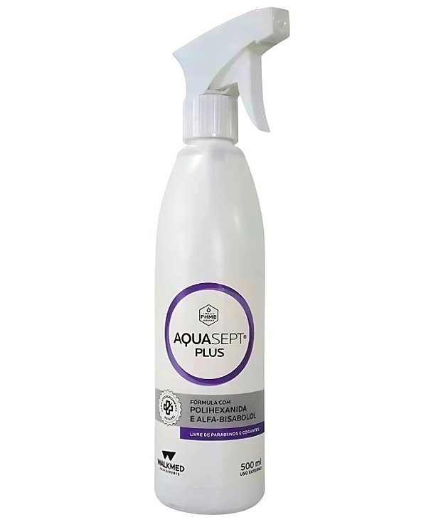 Aquasept Plus Solução Polihexanida PHMB Spray 500ml - Walkmed