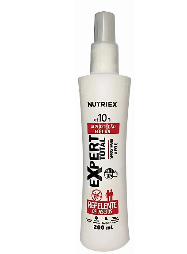 Repelente De Insetos Spray Expert Total 10 Horas 200ml - Nutriex