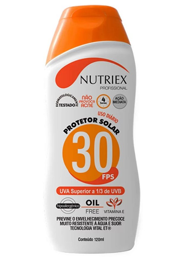 Protetor Solar FPS 30 1/3 UVA 120ml - Nutriex Profissional