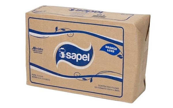 Papel Toalha Interfolhas Branco Luxo 2 Dobras (22X21) C/1.000 Folhas - Isapel