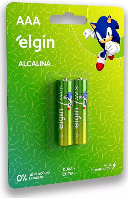 Pilha Alcalina AAA (Palito) Caixa C/2 Unidades - Elgin