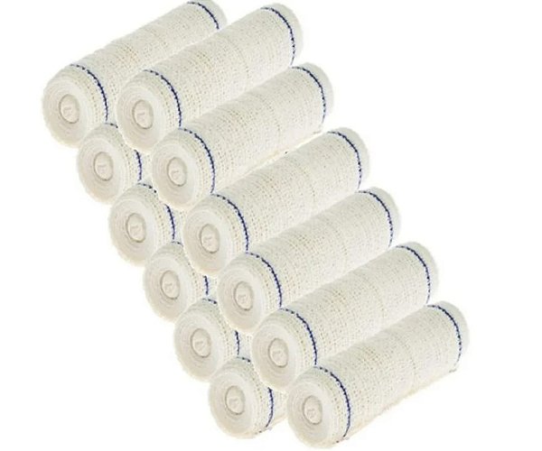 Atadura de Crepom 15cm x 1,8m 13 fios Pacote C/12 unidades - Polar Fix