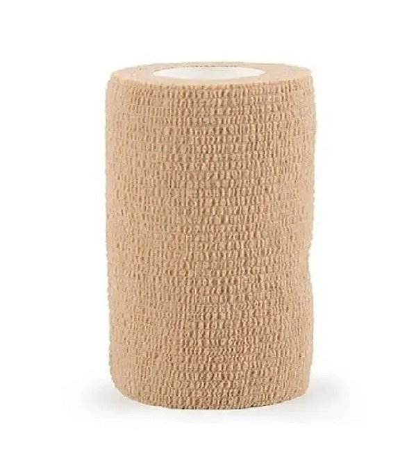 Bandagem Elástica Autoaderente Bege 10cm x 4,5M Unidade - Bioland