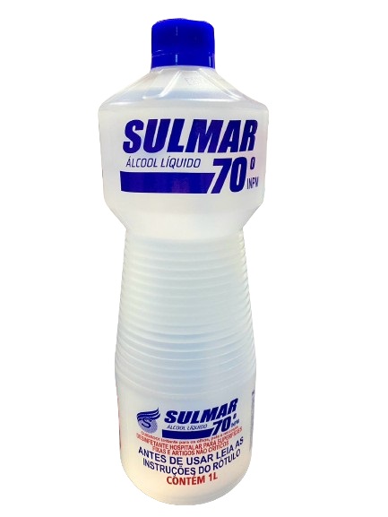 Álcool Líquido 70% Desinfetante 1 Litro - Sulmar