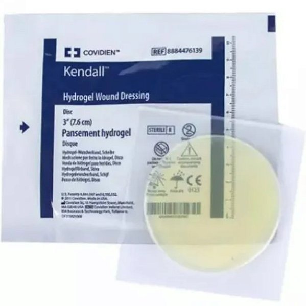 Curativo de Hidrogel Aquaflor em Disco de 7,6cm Unidade - Kendall
