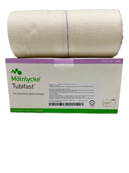 Curativo Bandagem Elástica para Fixação de Curativos Tubifast Roxo 20cm x 10m - Molnlycke
