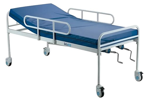 Cama Hospitalar DX2 + Colchão D-28 (5 Posições Até 180kg) - Dellamed
