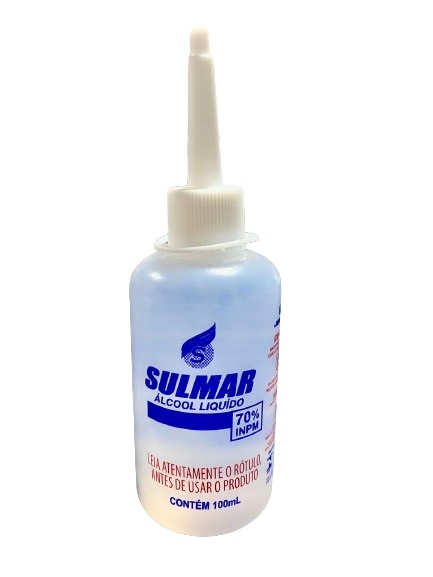 Álcool Líquido 70% Desinfetante 100ml - Sulmar