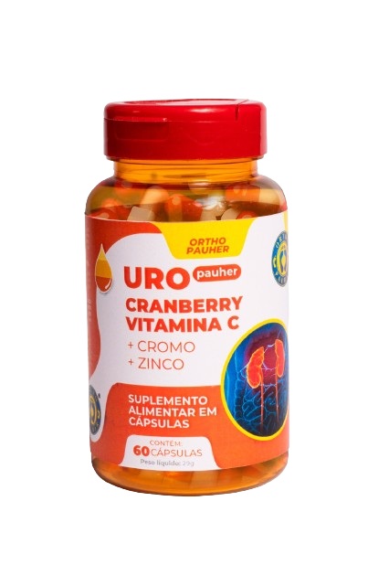 Suplemento Uro Pauher Cranberry + Vitamina C 60 Cápsulas - Ortho Pauher