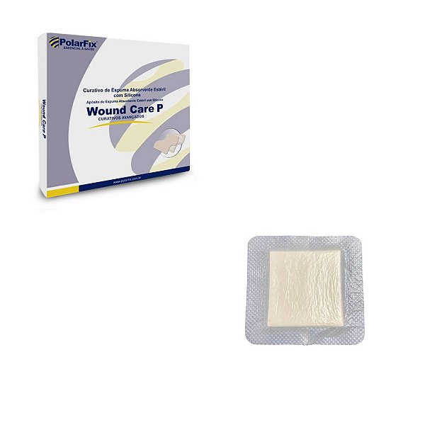 Caixa C/10 Curativos de Espuma Absorvente com Silicone 10cm x 10cm FP0097 - Polar Fix