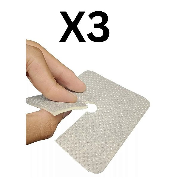 Kit C/3 Curativos Metalline Espuma Absorvente P/ Traqueostomia 6cm x 7cm - Lohmann & Rauscher
