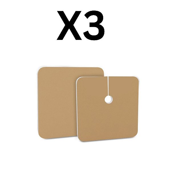Kit C/3 Curativos Espuma Absorvente P/ Traqueostomia 6 X 8cm - Polar Fix