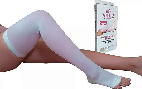 Meia Compressiva Varipress Anti Trombo 7/8 (Meia Coxa) Tam: M - New Form