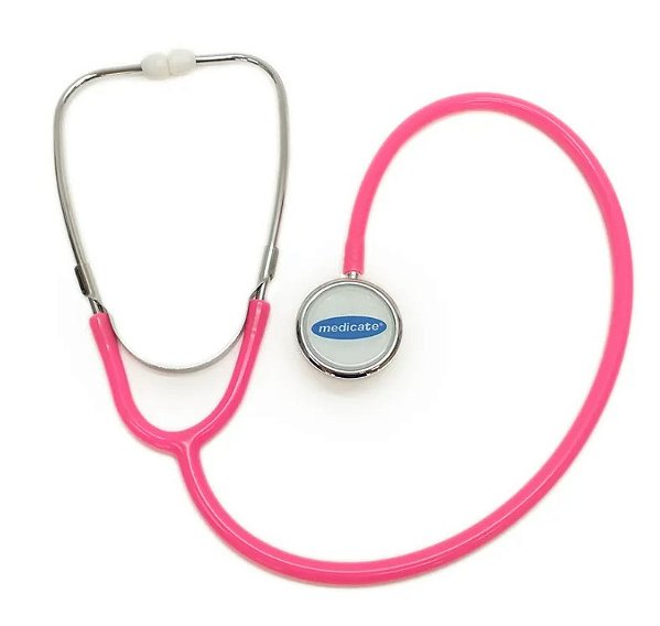 Estetoscópio Duplo Adulto Rosa - Medicate