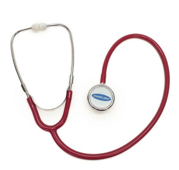 Estetoscópio Duplo Adulto Vinho - Medicate