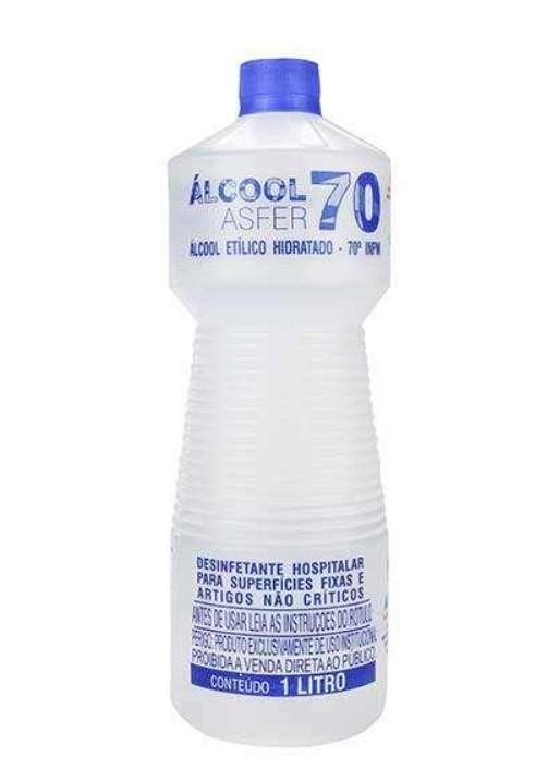 Álcool Étilico Hidratado 70% 1 Litro - Asfer