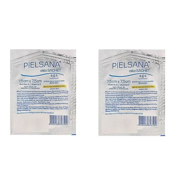 Kit C/2 Gaze Rayon Pielsana 7,5cm x 7,5cm A.G.E (Àcidos Graxos Essenciais) - DBS
