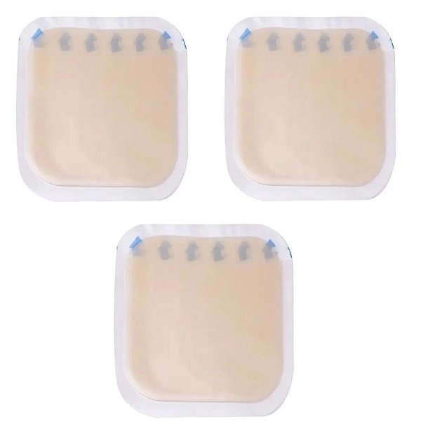 Kit C/3 Curativo Hidrocóloide 10cm x 10cm - Vital Derme