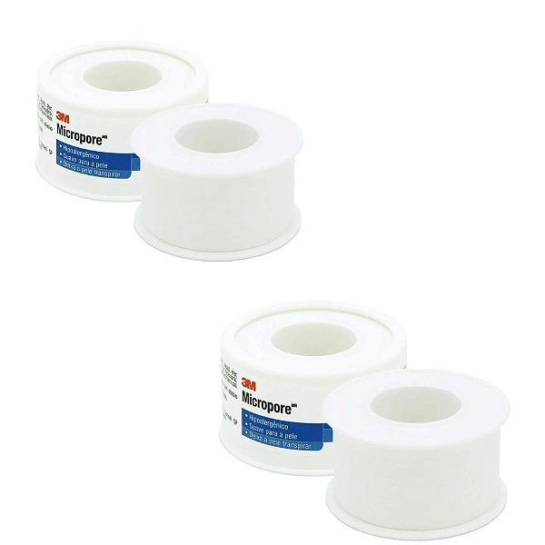 Kit C/2 Fitas Micropore Branca 25mm x 10m - 3M