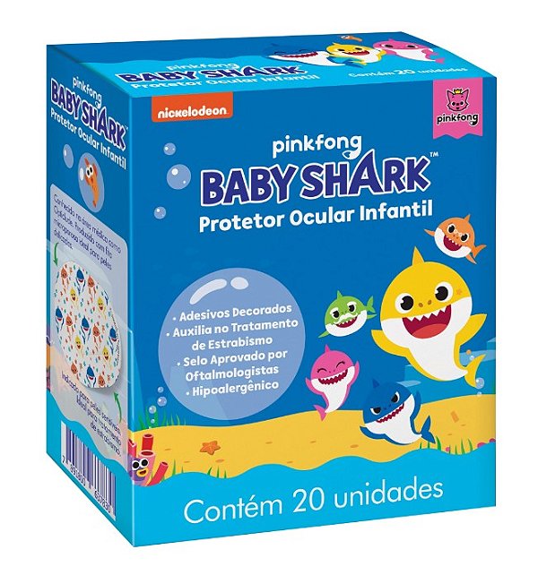 Protetor Ocular (Tampão) Infantil Baby Shark Caixa C/20 Unidades - Cremer