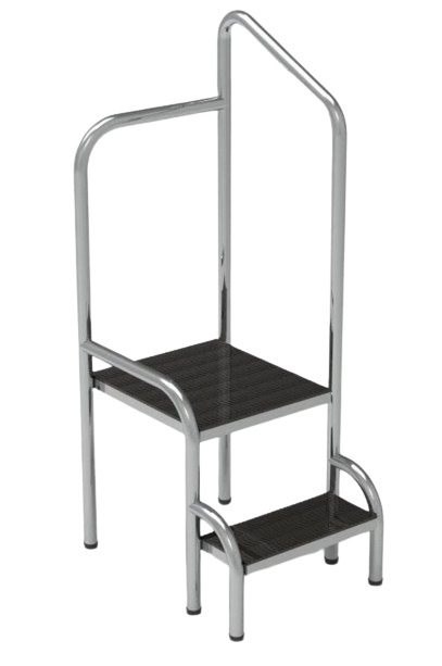 Escada 2 Degraus para Doppler Inox S-0480-7 - Salutem Móveis Hospitalares
