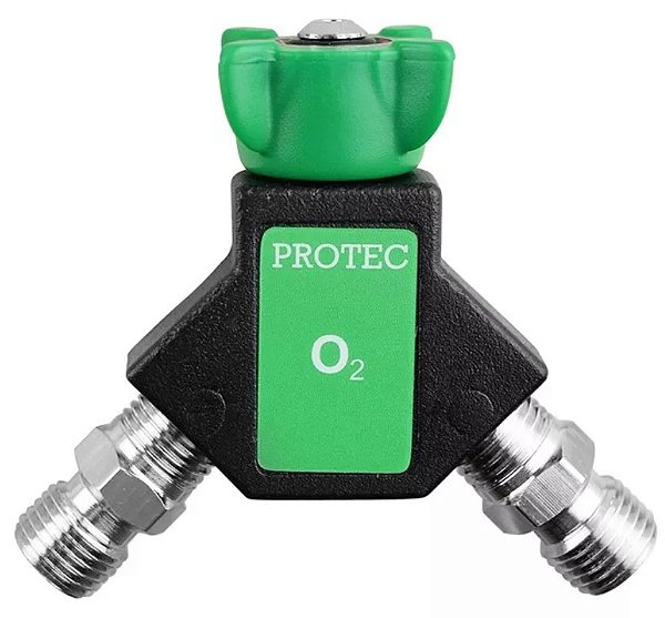 Tomada Dupla Com Válvula Para Oxigênio O2 - Protec
