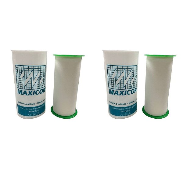 Kit C/2 Fitas Micropore Branca Cirúrgica 10cm X 10 Metros - Maxicor