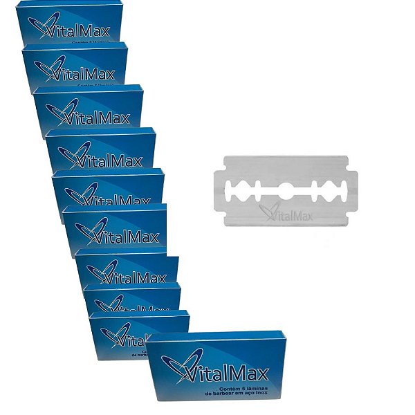 Kit C/50 Lâminas De Barbear Descartável - Vitalmax