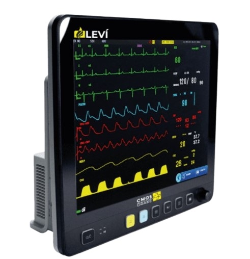 Monitor Multiparamétrico Levi 15″ Modular ECG, PNI, SPO2, Respiração e Temperatura - CMOS DRAKE