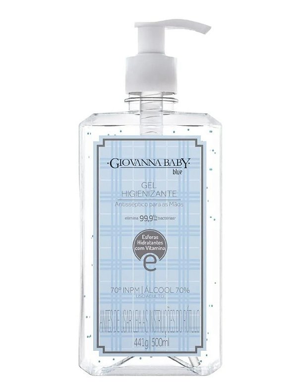 Álcool em Gel Higienizante Blue 500ml 70º GL | 70° INPM - Giovanna Baby