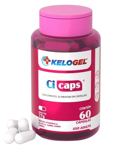 Cicaps Suplementação Para Cicatrização 60 Cápsulas - Kelo Gel