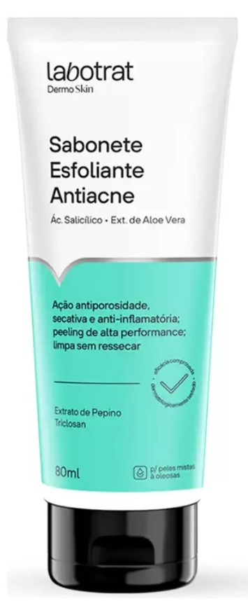 Sabonete Facial Esfoliante Antiacne 80ml - Labotrat
