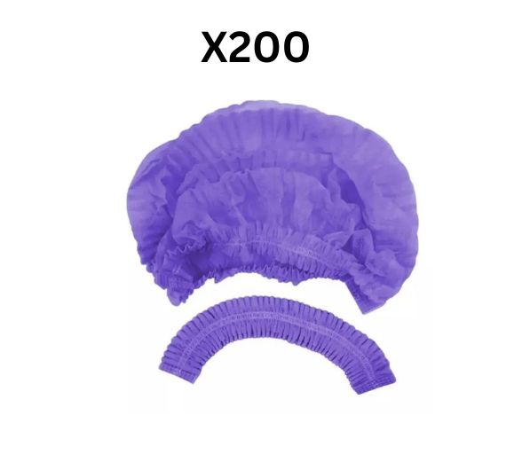 Kit C/200 Toucas Lilás Descartáveis Com Elástico - Mega Medical