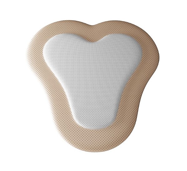 Curativo de Espuma Silicone Com Borda (Sacral) 17cm x 17cm Wound Care P Unidade Ref: FP0120 - Polar Fix