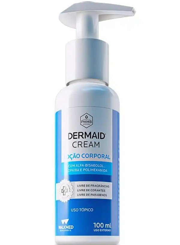 Loção Hidratante Corporal com PHMB 100ml Dermaid Cream - Walkmed