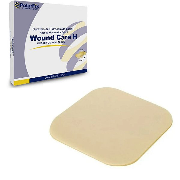 Curativo Extra Fino Hidrocolóide 10cm x 10cm Wound Care H Caixa C/10 Unidades - Polar Fix