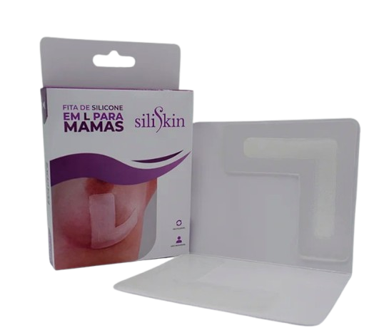 Fita de Silicone em L Para Mamas (Cicatriz e Quelóides ) Par - Siliskin
