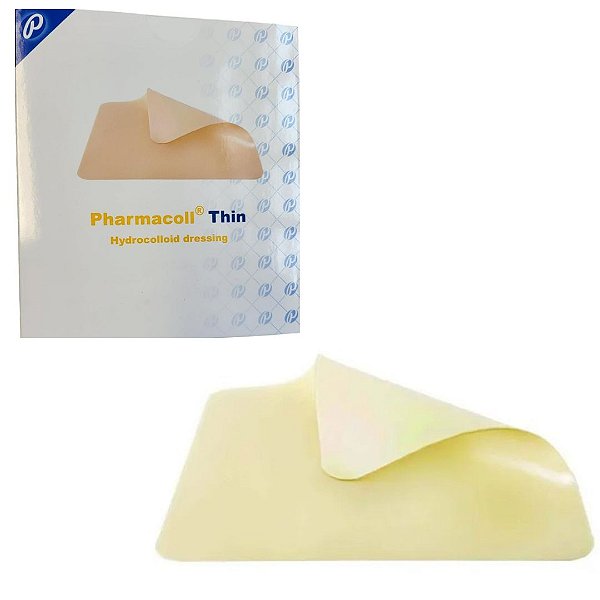 Curativo Hidrocóloide Pharmacoll Extra Fino 10cm x 10cm Caixa C/10 Unidades - Pharmaplast