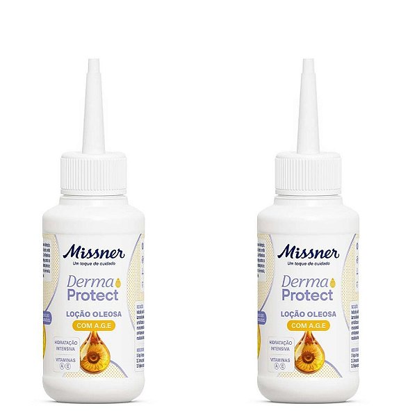 Kit C/2 Frascos de Loção Oleosa Com AGE Derma Protect 100ml Cada - Missner