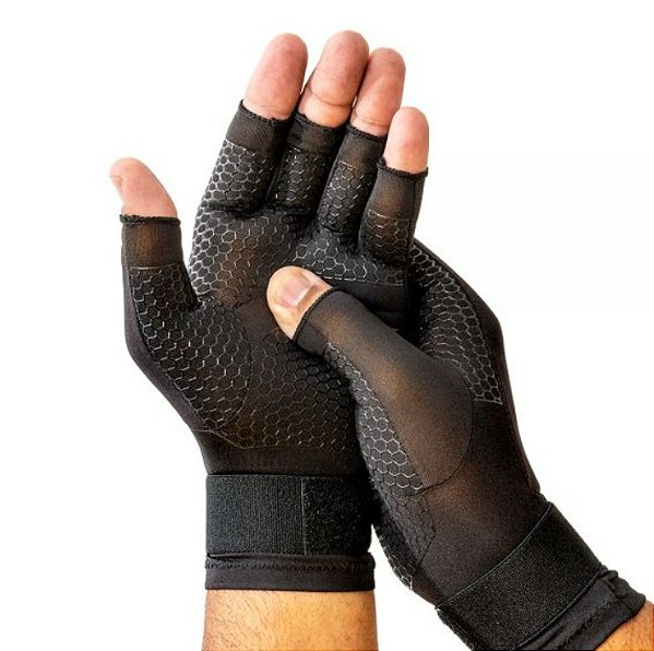 Luvas De Compressão Com Cobre Para Artrite E Tendinite G/GG (Par) - Ortho Pauher