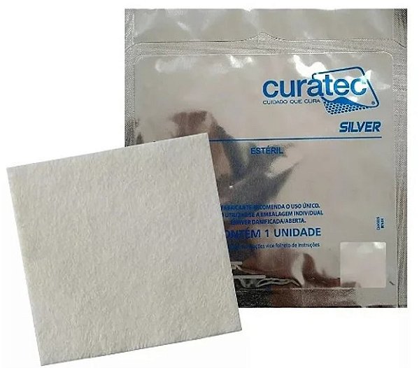 Curativo de Alginato de Cálcio C/ Prata Silver IV 05cm x 05cm Unidade BK 340505- Curatec