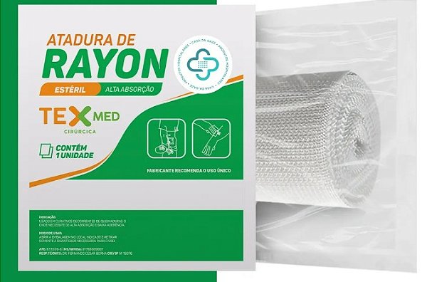 Atadura de Rayon 7,5cm x 5m Estéril Unidade - TexMed