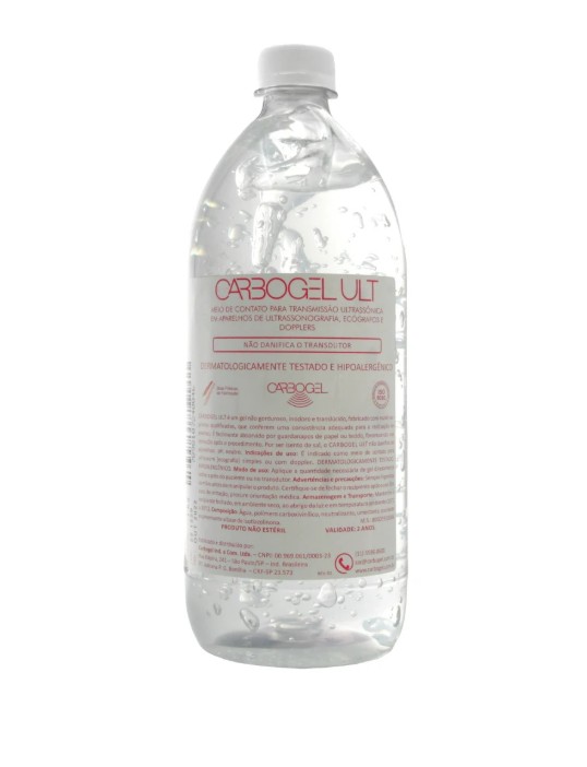 Gel Condutor para Ultrassom Incolor Garrafa 1kg - Carbogel