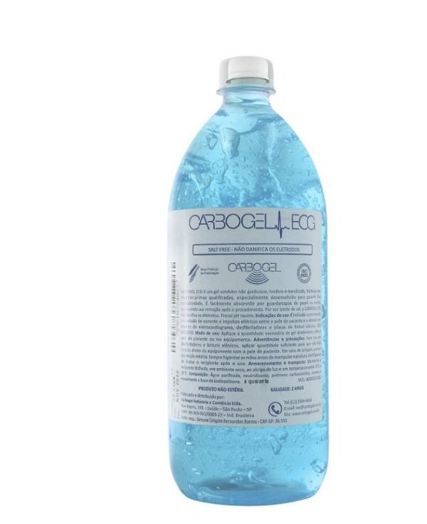 Gel Condutor para ECG Garrafa 1KG - Carbogel