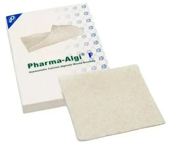 Curativo de Alginato de Cálcio 10cm x 10cm Pharma Algi F Caixa C/10 Unidades - Pharmaplast